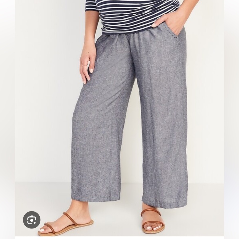 2pair Old Navy Maternity wide leg linen pants - Size s